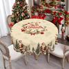 Vintage Christmas Tablecloth Merry Christmas Decoration For Home 2025 Xmas Navidad Notal Noel Table Cover New Year 2026 Gift