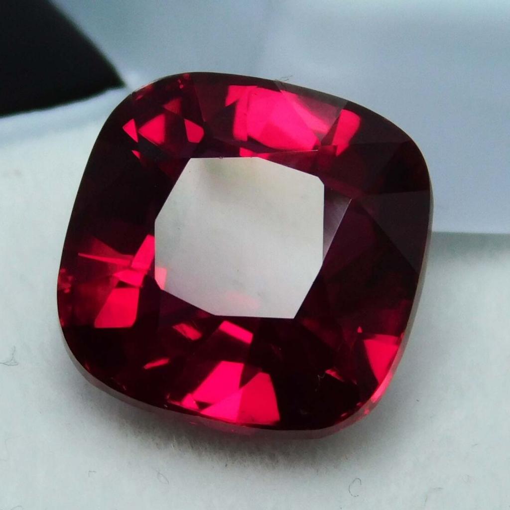 Natural Red Ruby Loose Gemstone Square Cushion Shape 10 Ct for Jewelry Making and Gem Collections