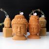 Silicone Candle Mold Avalokitesvara Buddhas Head Epoxy Gypsum Mould for Resin