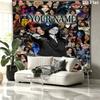 Arazzo da Parete con Nome Personalizzato Billie Eilish Appeso Estetico alla Parete Coperta in Tessuto Stampato Arazzi Decorativi per Camera da Letto Soggiorno Decorazioni per la Casa