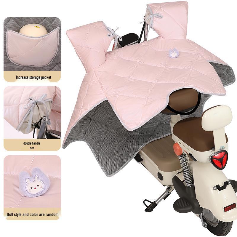 All-Season Universal Electric Vehicle Windshield Cover: Sun, Rain & Winter Protection, Waterproof, Double-Sided, for Cars & Motorcycles.