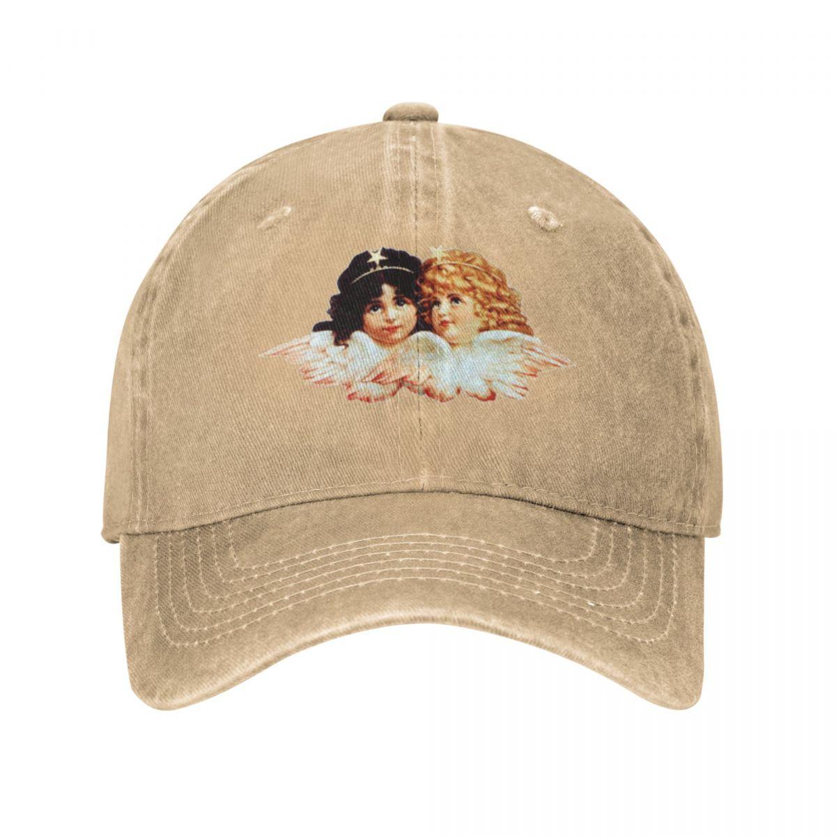 

Жіноча бейсболка Fiorucci Cherubs унісекс Кепка з випраними капелюхами, класична кепка для тренувань на відкритому повітрі. One Size