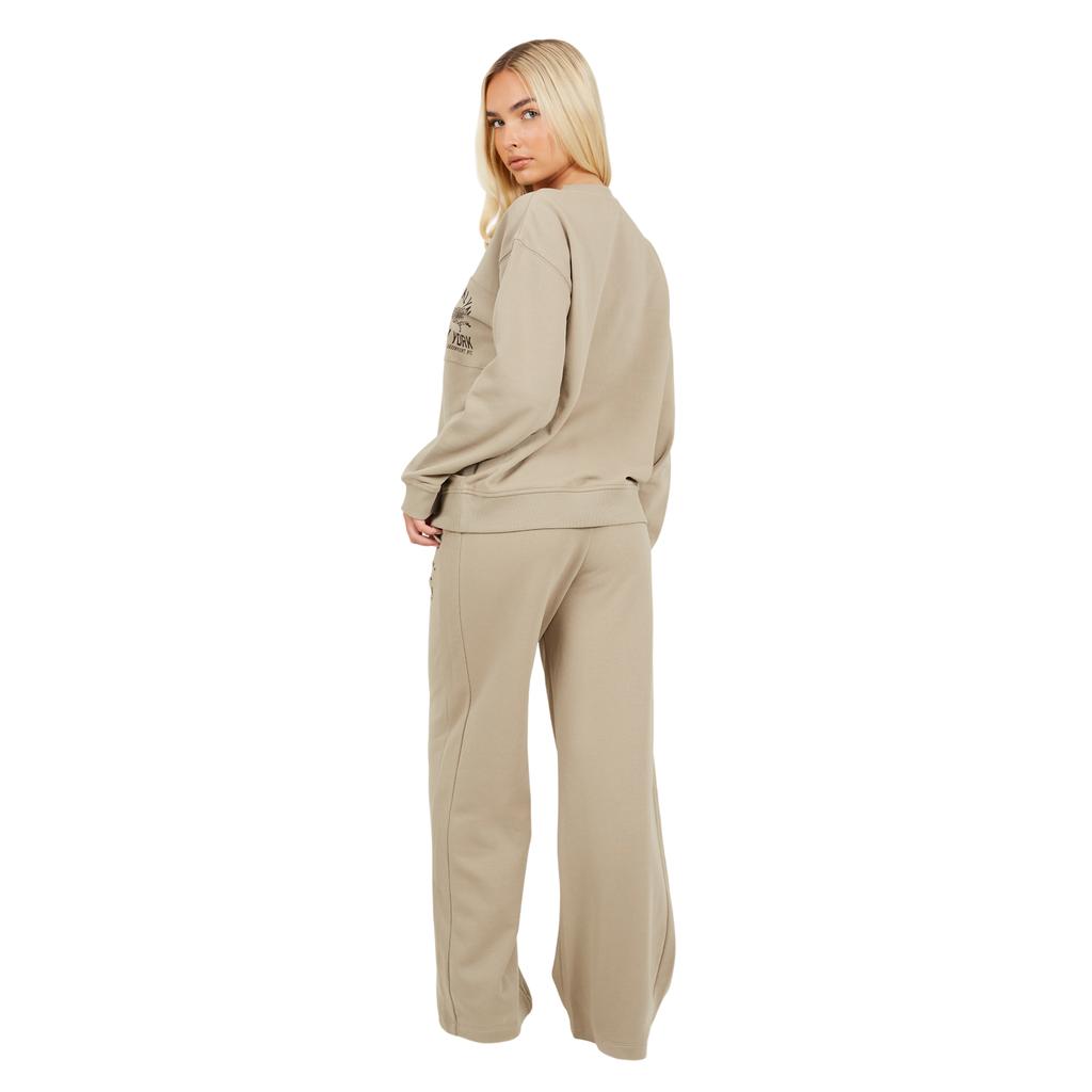 BRAVE SOUL Womens/Ladies Printed Wide Leg Joggers