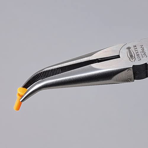 Lobtex J-CRAFT Longitudinal Bent Long Nose Pliers with Grip Adapter, J150RBTG