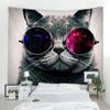 Wanddekoration Zuhause Wandteppich Lustige Katze Hintergrund Hängestoff Büro Wohnzimmer Wandteppich