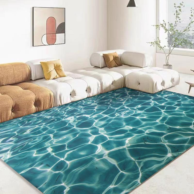 3D Ocean Sea Water Rug Sea Carpet for Living Room Rugs Home Floor Decor Living Room Child Play Mats Decoration Hotel Lounge Mat