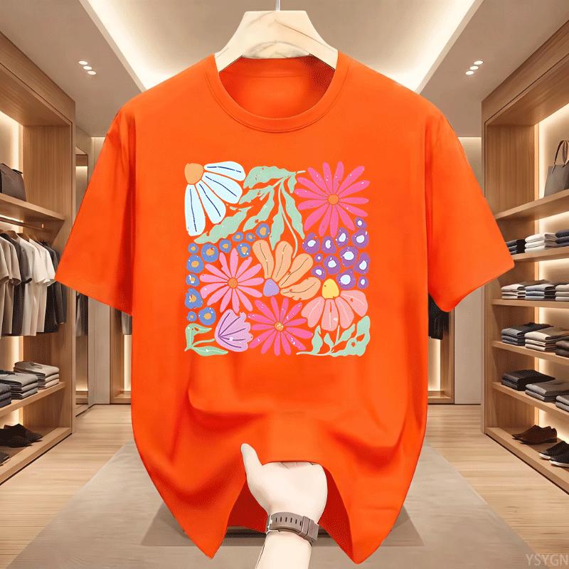 Trendy Boho Floral TShirt Unisex Unisex Flower Graphic Tshirt Cute Spring Garden Botanical Top Summer Unisexs Round Neck Printed