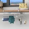 Under Cupboard Stainless Steel Storage Shelves with Hooks Pot Lid Storage Rack  Cupboard