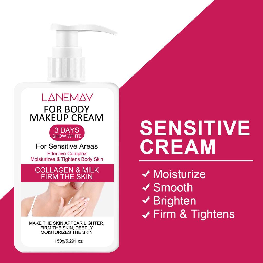 For Body Makeup Cream-Firm & Tightens Body Skin- Make The Skin Appear Lighter-Deeply Moisturizes And Smooth The Skin