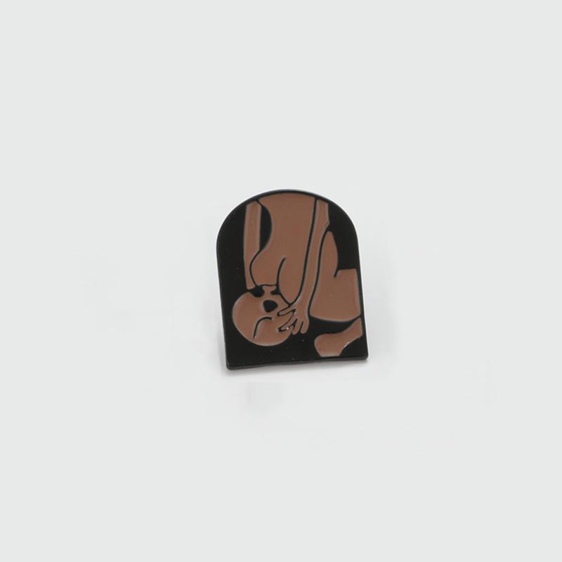 Goofy Style Creative Alloy Brooch – European/American Punk Fashion Pin