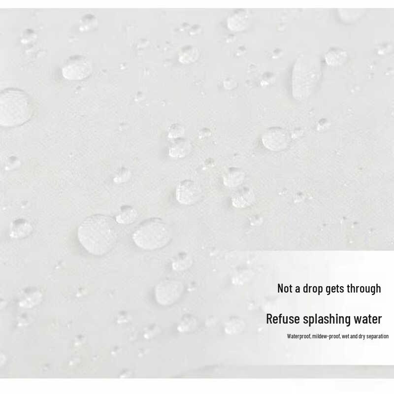 Handun Floral Double-Layer Polyester Shower Curtain