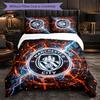 Set Lenzuola Manchester City Modello 3 Pezzi Morbida Copripiumino in Microfibra con Federe per Camera da Letto