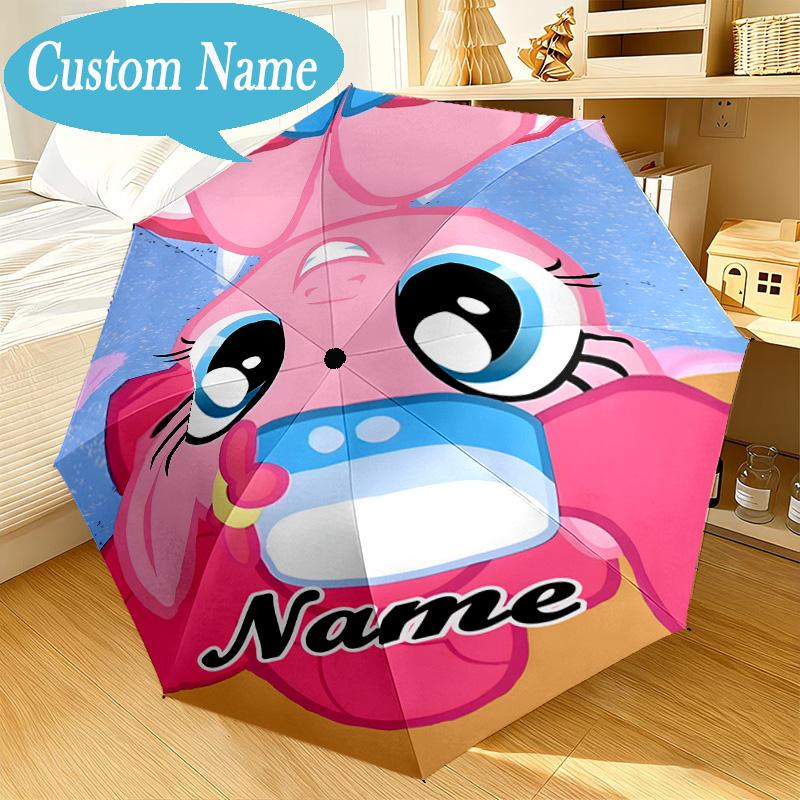 Custom Name Umbrella Pinkie Pie's Bold Adventure Umbrella 8-Frame for Travel, Camping, Casual Lightweight Portable, Essential for Family Gifts