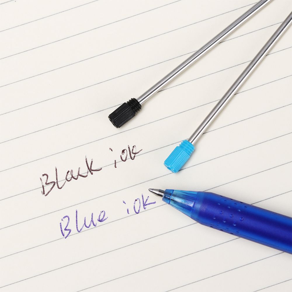 10Pcs/lot Blue/Black Color Ink Ballpoint Pen Refills Metal Pen Medium Nib Core Cartridge Core Ink Recharge Blue/Black Ink 7cm