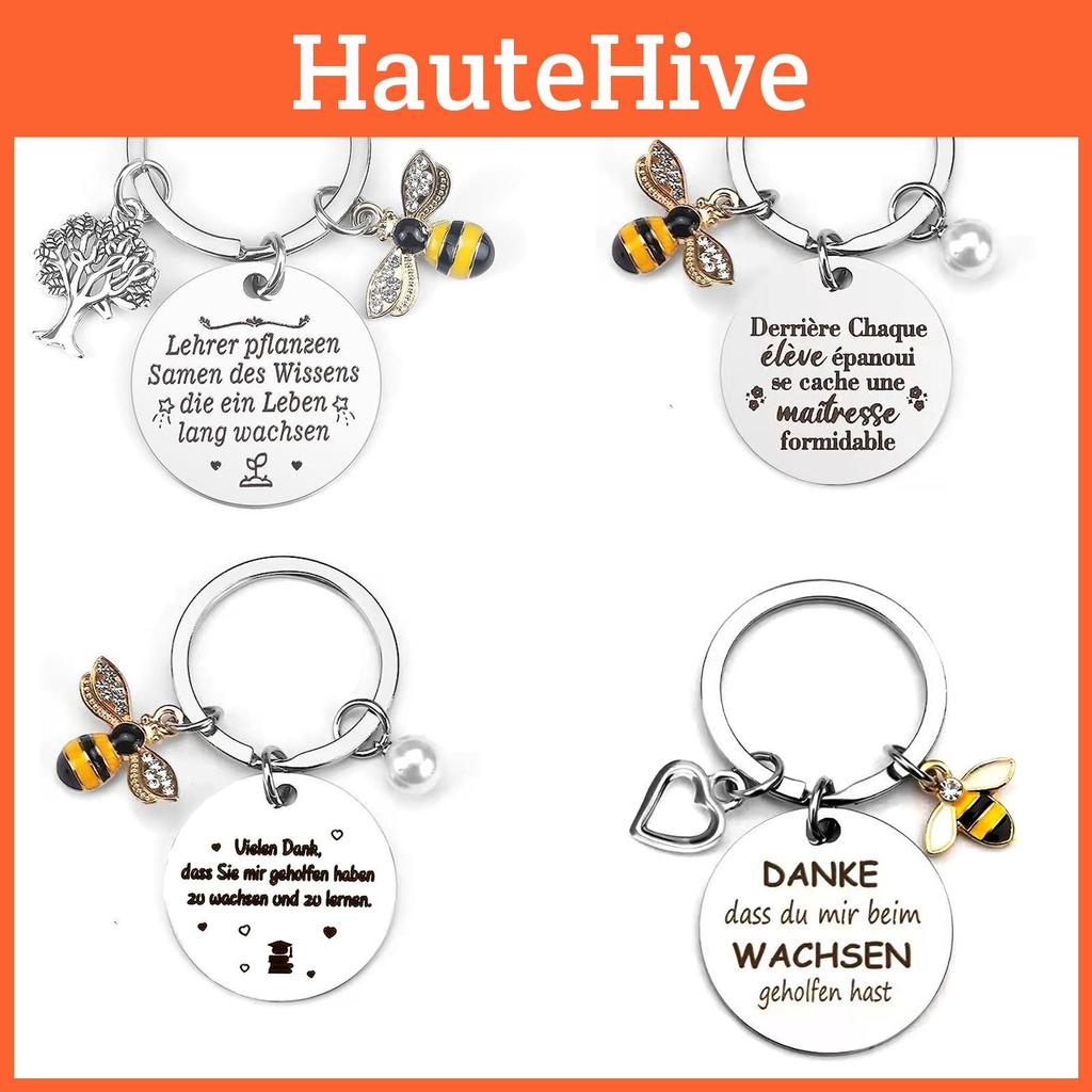 Unikalny I Elegancki Brelok Ze Stali Nierdzewnej Z Pszczołą Idealny Na Uroczystości Urodzinowe