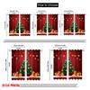 2pcs,2D plane printing Pattern Curtains Christmas Tree Gifts Snow (2) Versatile Fabric (without rod) Versatile All Ldeal for