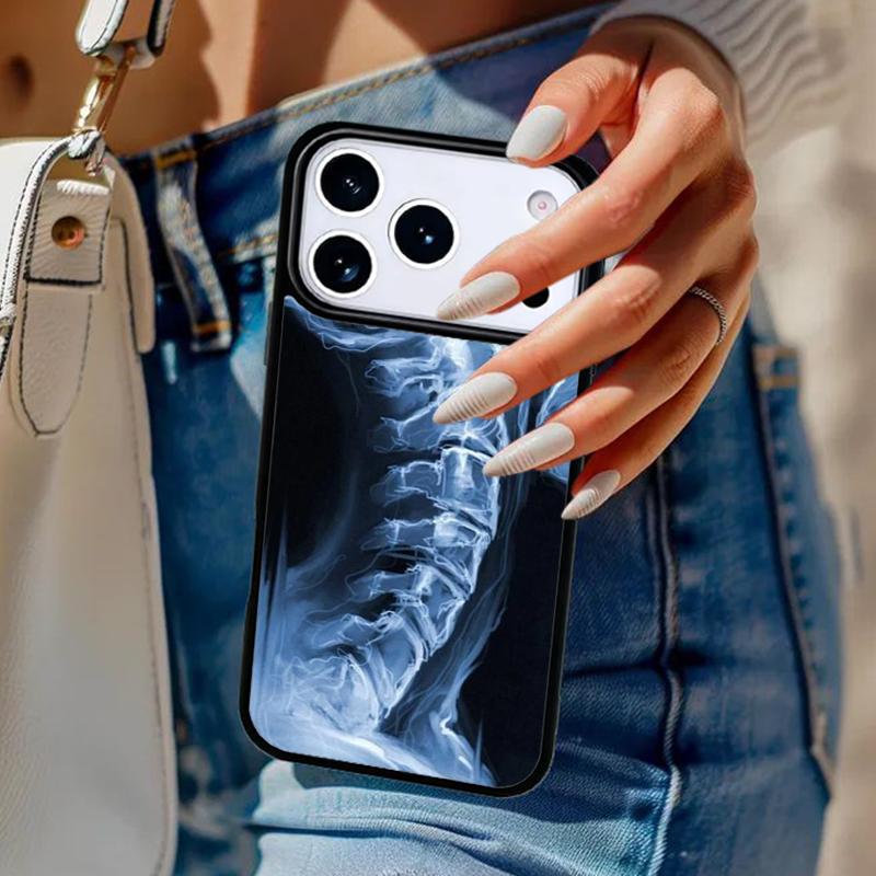 Skeleton X-Ray Phone Case For iPhone 17 Air 14 15 13 12 Max Cover For Apple 16e 11 Pro Max Plus Coque