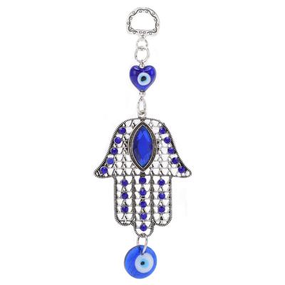 Adorno Ojo Azul Calado Retro Buena Suerte Decoración Ojo Turco Elegante Aleación Vidrio Ojo Turco Decoración de Pared