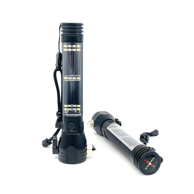 Wholesale Promotional Custom Logo Torch Light Type-C Usb Rechargeable High Power Solar Led