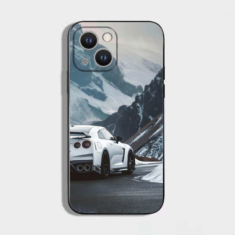 Taillight G-GTR Car R35 Phone Case For iPhone 16,15,14,13,12,11 Plus,Pro Max,XS,X,XR,SE,Mini,8,7,Soft Silicone Black Cover iPhone15