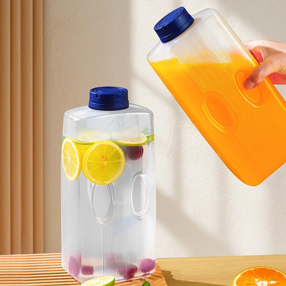 1Pcs Refrigerator Jug Cold Water Kettle Drink Dispenser with Cap Water Bottle Heat Cold Resistance Large Capacity Juice Teapot