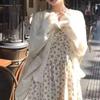 Spring 2026 Women's Gentle Hollow Knit Cardigan with Sweet Lace Hem