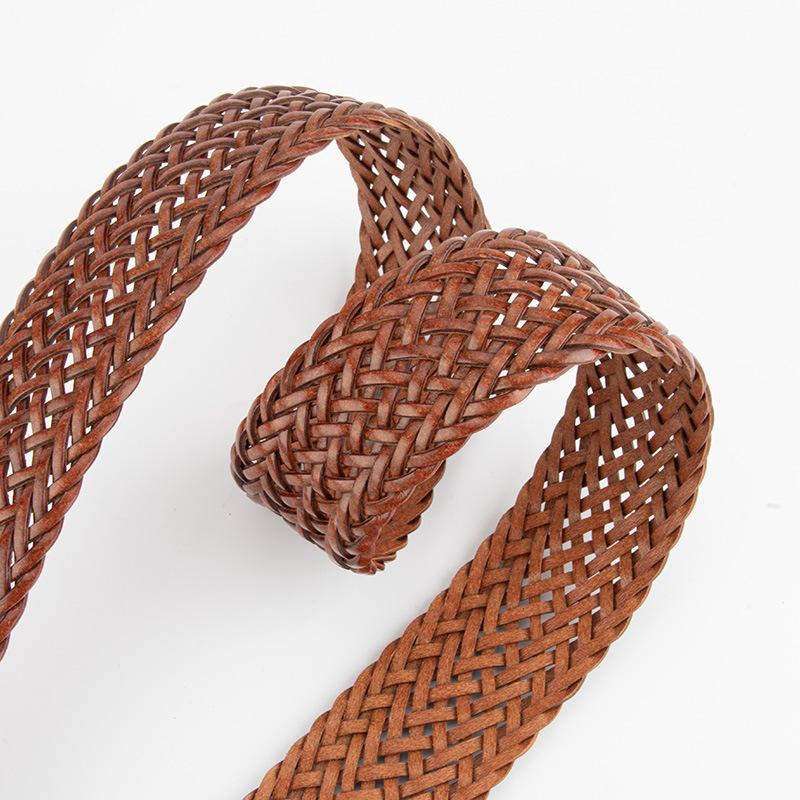 Fashion Braided Belt for Women, Boho Style Retro High-end Versatile Skirt Belt Decoration Non-porous Belt for Women
