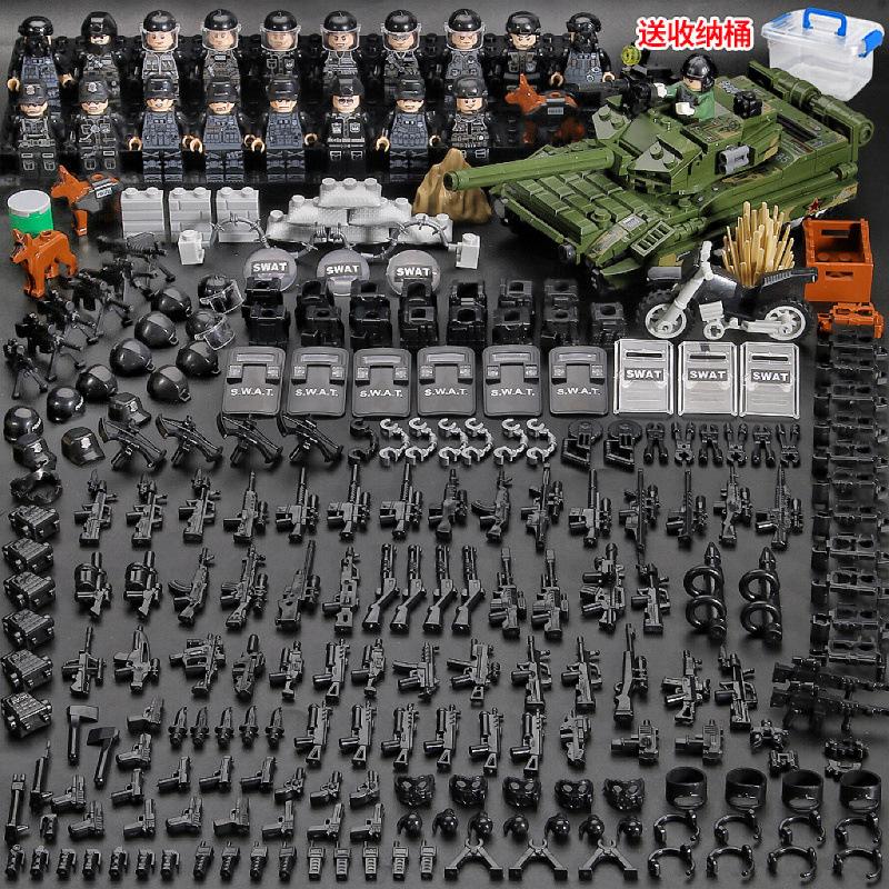 Building Block Military Minifigures Police Special Forces Minifigures Assemble Toys Year-Old Boy Birthday Model