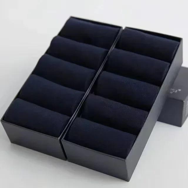 20 ks/lot Pánské ponožky z čisté bavlny nadměrné velikosti jednobarevné ležérní kancelářské business dlouhé ponožky prodyšné měkké pánské ponožky EU39-48