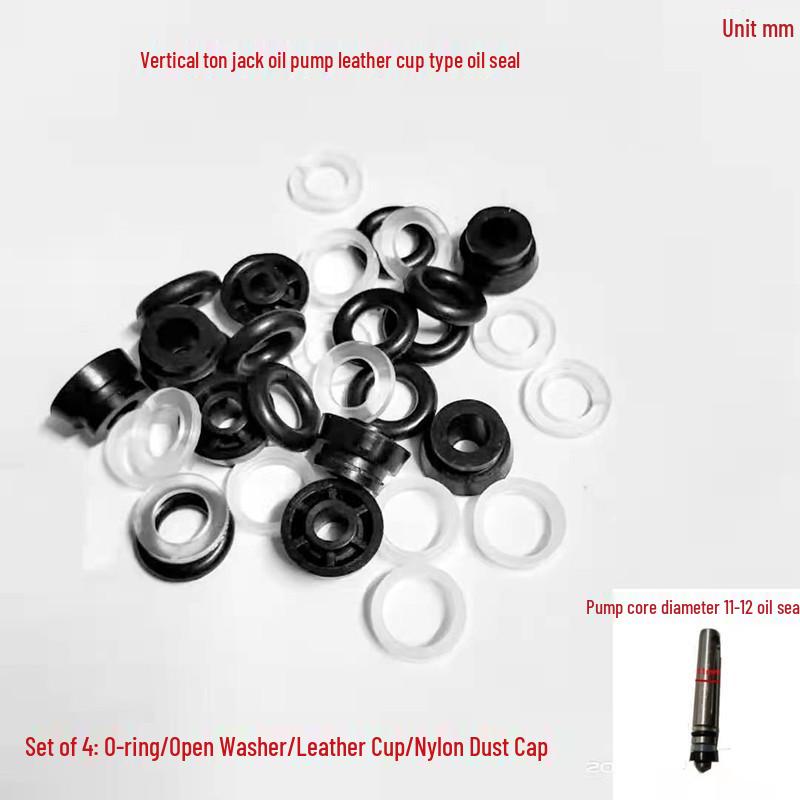 Kit de Reparo Universal para Macaco Hidráulico de Carro com Êmbolo da Bomba de Óleo, Cilindro da Bomba de Ar e Acessórios de Vedação à Prova de Poeira