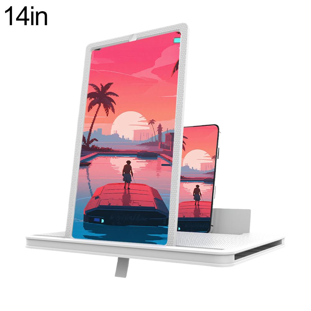 10/12/14 Inch Mobile Phone Screen Amplifier 3D Magnifying Glass Stand Magnifier HD Video Amplifier Phone Stand Bracket
