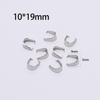 50-100Pcs Stainless Steel Pendant Clasps Hook Clips Bails Bail Bead Necklace Pendants Connectors For Jewelry Making Findings DIY