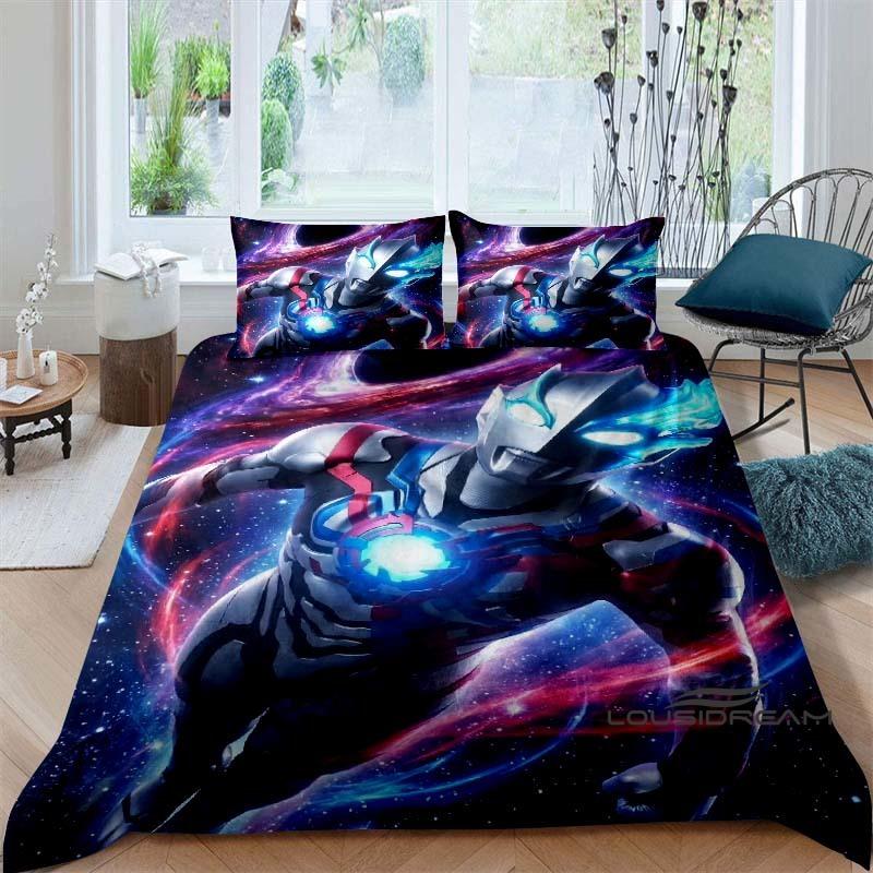 2026 New ModelUltraman Zero-Themed Bedding Set — Duvet Cover Set — Deluxe Gift for Kids (Double/Single Bed Sizes)