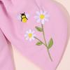 Flower Bow Hair Clips Sweet Pink Bee Floral Handmade Embroidery Bownot Barrette For Girls Children Daliy Heawear Accessories