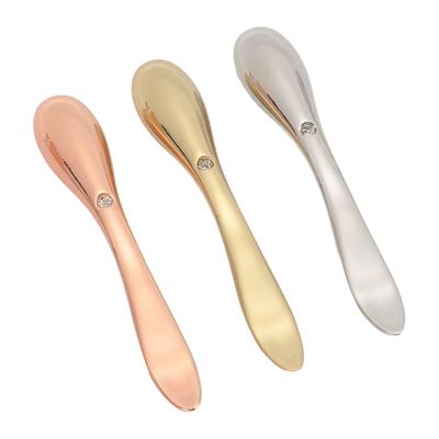 3Pcs Makeup Spatula Zinc Alloy Versatile Skin Tightening Eye Cream Makeup Spoon Scoop Tool for Face Cream Moisturizer