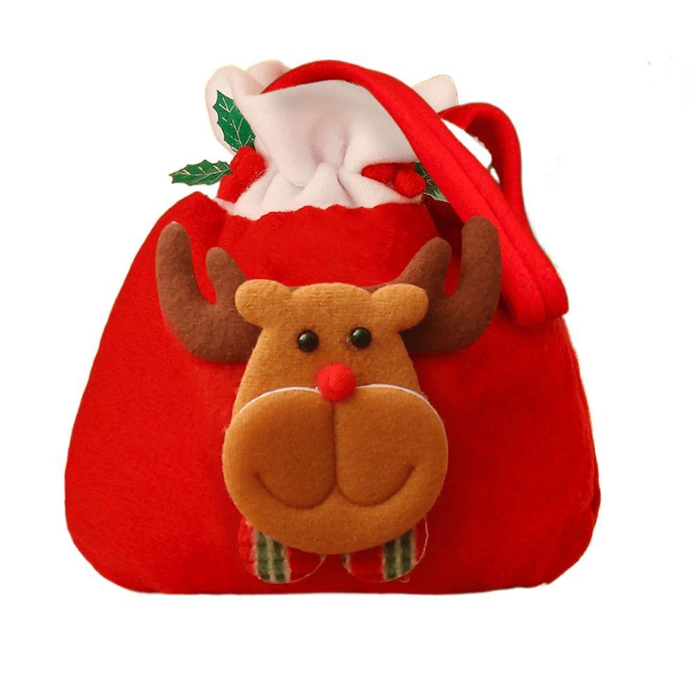 

Party Decor Santa Claus Printed Happy Christmas Xmas Gifts Bag Handbag Peace Fruit Sack Candy Bag 04