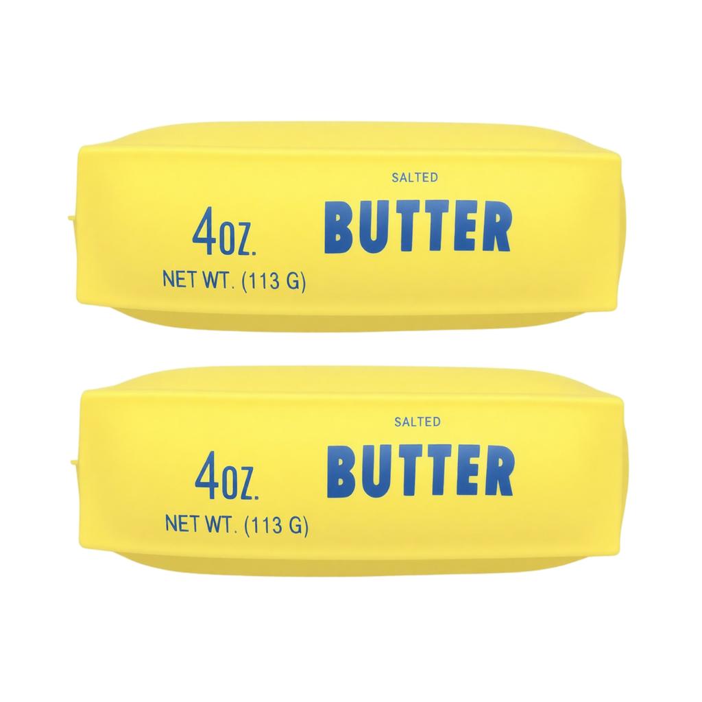 Set of 2 Soft Squishy Butter Stick Stress Relief Toys Slow Rising Foam Sensory Squeeze Toy for Kids and Adults