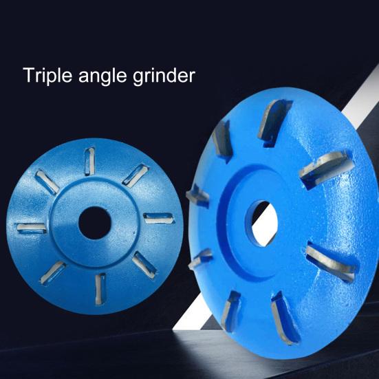 Wood Carving Disc 8 Teeth High Strength Wear-resistant Easy Installation Grinding Polishing Hardness Electric Angle Grinder Woodworking Root Tool
