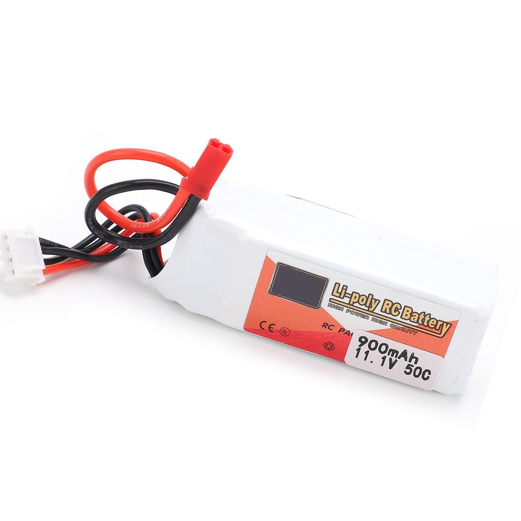 11.1V 900mAh 50C LiPolymer Lipo Rechargeable Battery JST Plug for RC Cars Boats Helicopter