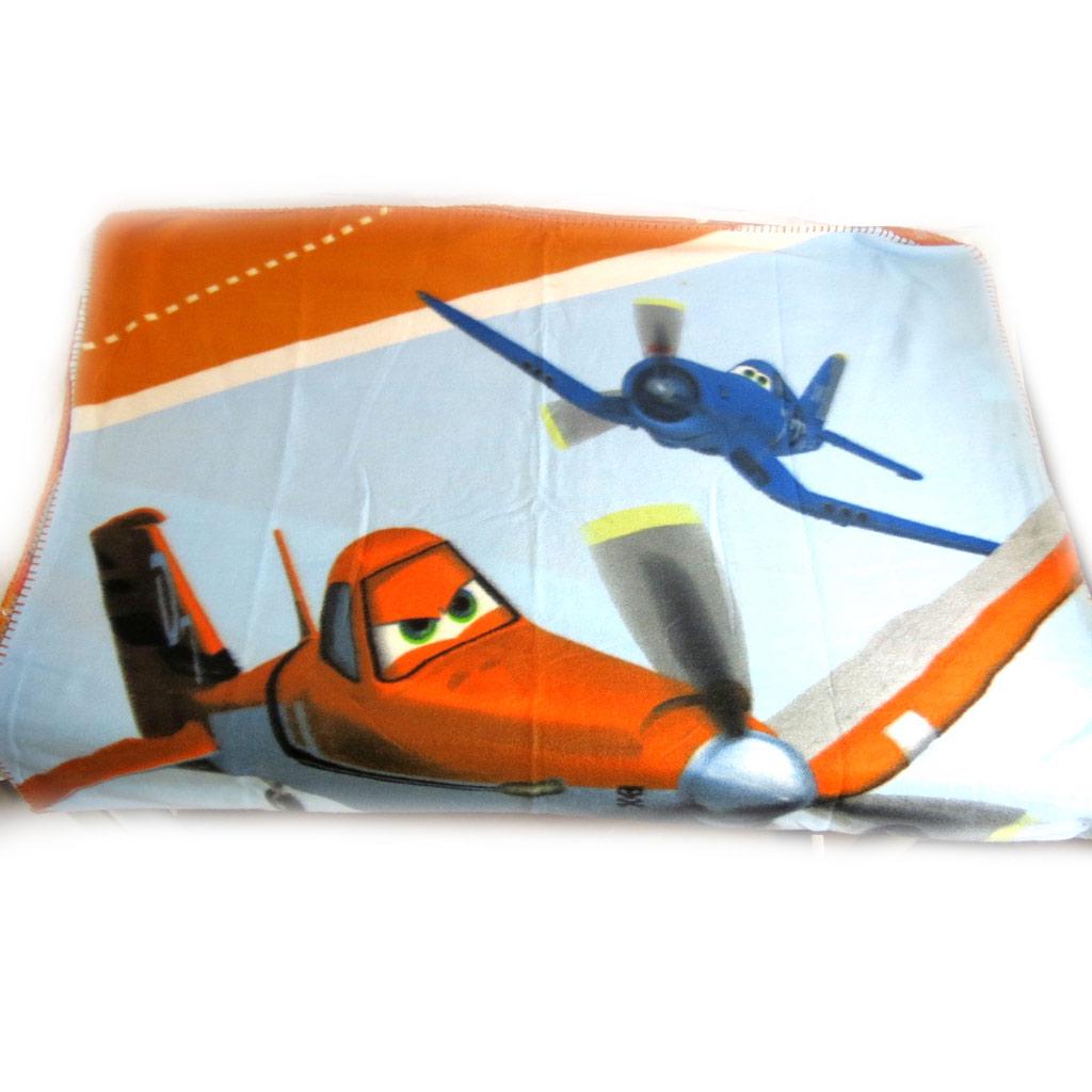 Planes [K8657] - Plaid Polaire 'Planes' bleu orange