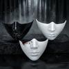 Themed Party Masquerade Accessories Half Face Mask for Cosplay Halloween Cyberpunk Mechanical Lower Plastic Masks with Adjustable Strap Photography