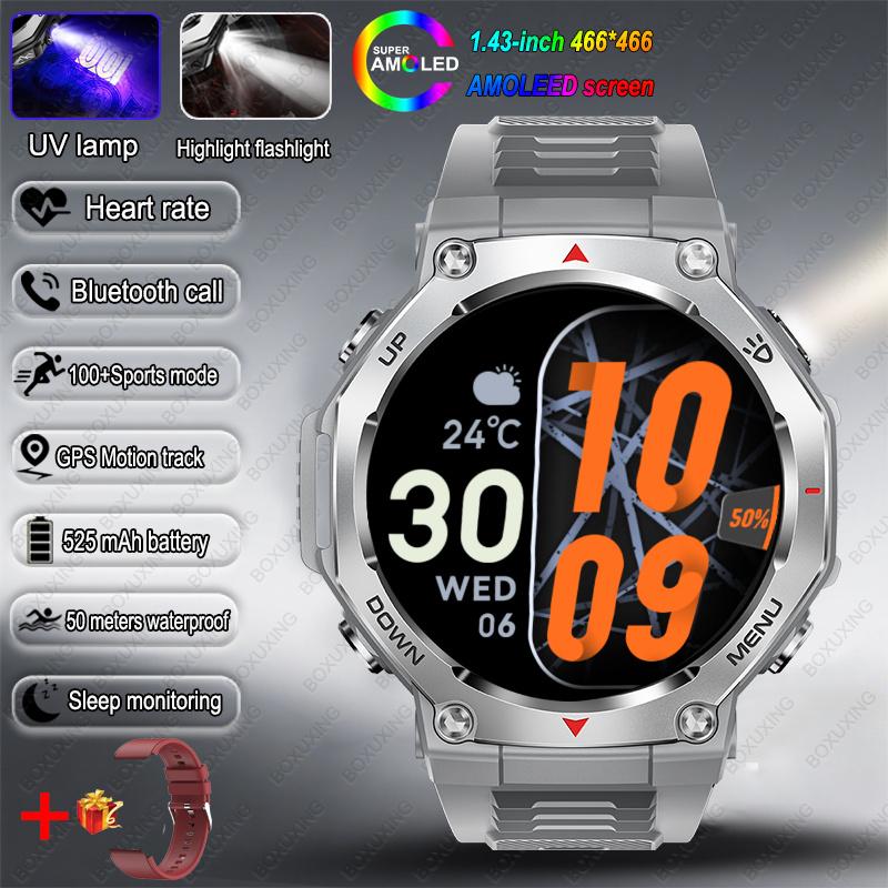 NEW For T-Rex3 Smart Watch Men 10ATM IPX8 Waterproof Smart Watches Compass Altimeter Barometric 1.43'' AMOLED Bracelet