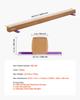 VEVOR 8FT Balance Beam for Kids, 158.7 KG Stable Support Gymnastics Floor Beam with Non-Slip Wooden Mats