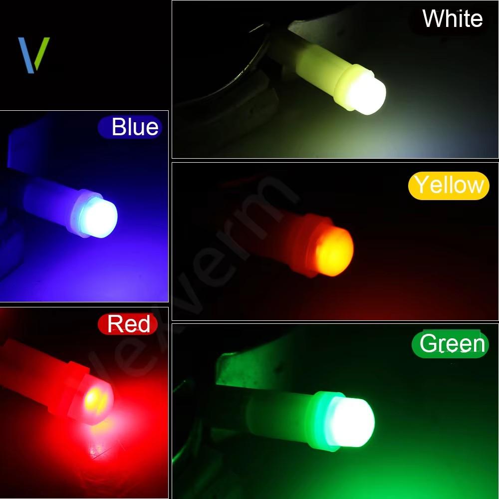 2/10/20 PCS T5 LED Light W1.2W W3W Dashboard Gauge Instrument Lamp Car Interior Light Auto Side Wedge Bulb 4014 LED Super Bright
