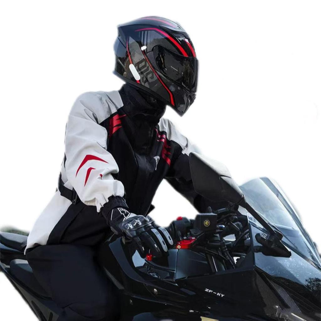 Men's Waterproof Raincoat and Pants Set - Stormproof Motorcycle Riding Gear