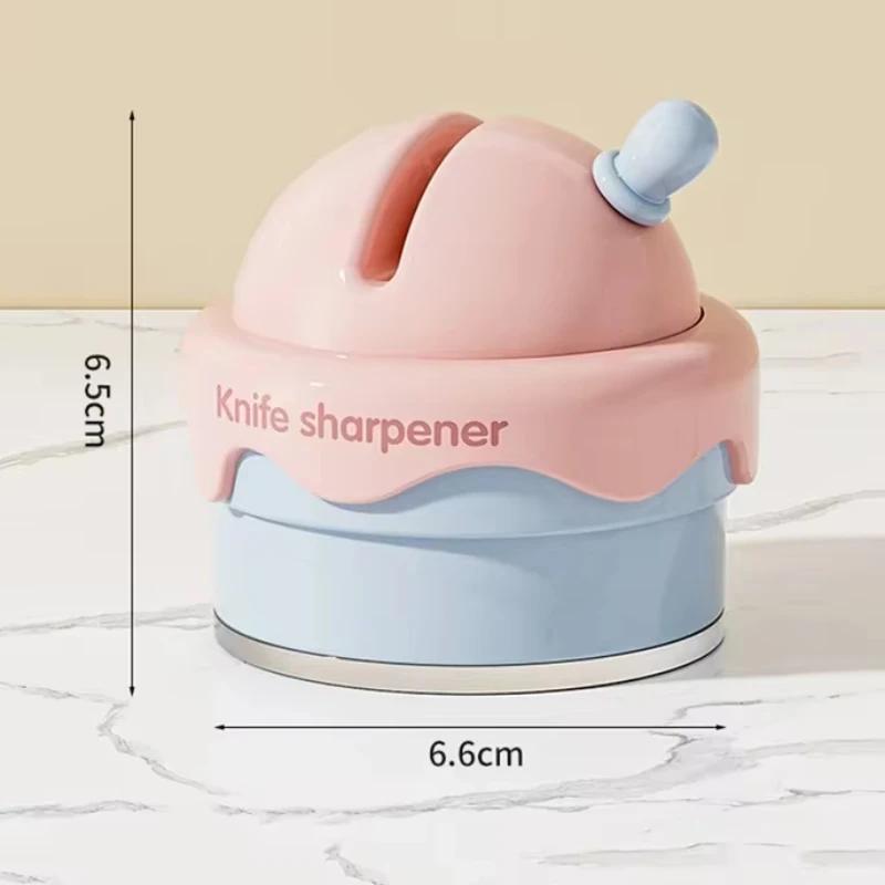 

Точилка для ножей для мороженого Мини-кухонные принадлежности Точильный камень Бытовое лезвие для ножей Многофункциональный точильный камень Точилка для ножей as shown розовый