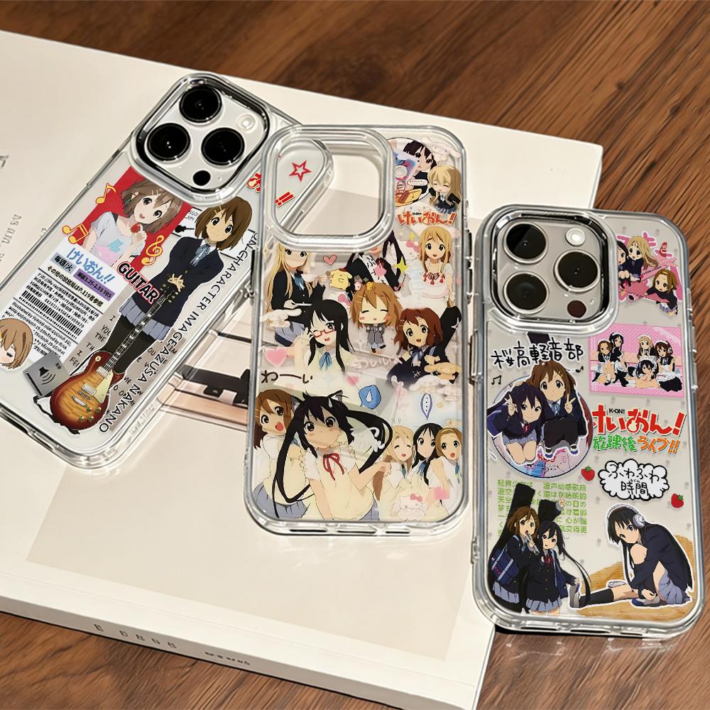 Anime Y2k K-K-ON Cute Phone Case for Xiaomi Redmi Note A5 A3 15 14 13 14c 13c 12 11 12s 12c 10c 10 9  Pro Plus 4G 5G Transparent