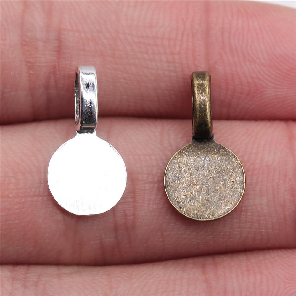 Multi Color Glue On Pad Bails Components For Resin Jewelry Projects Alloy