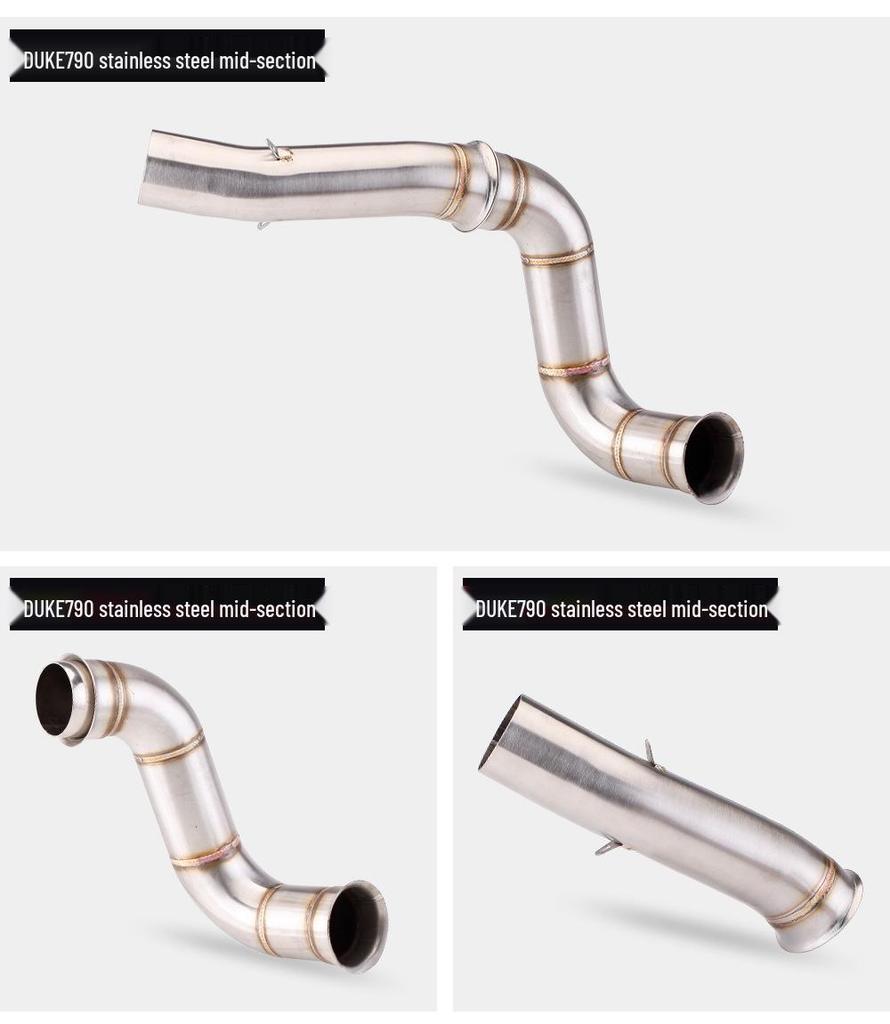 DUKE790 Titanium Exhaust Front Section: Non-Destructive AR Tail Upgrade.