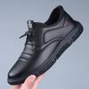 New Spring Men's  Casual Shoes Leather Shoes Men's Lace-up Soft-soled Spring and Autumn Cowhide Men's Shoes